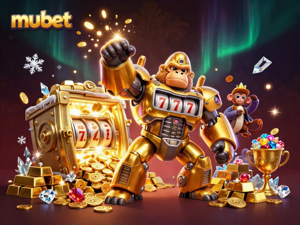Experience the exciting jackpots with mubet's dynamic casino theme featuring cartoon characters and treasures.