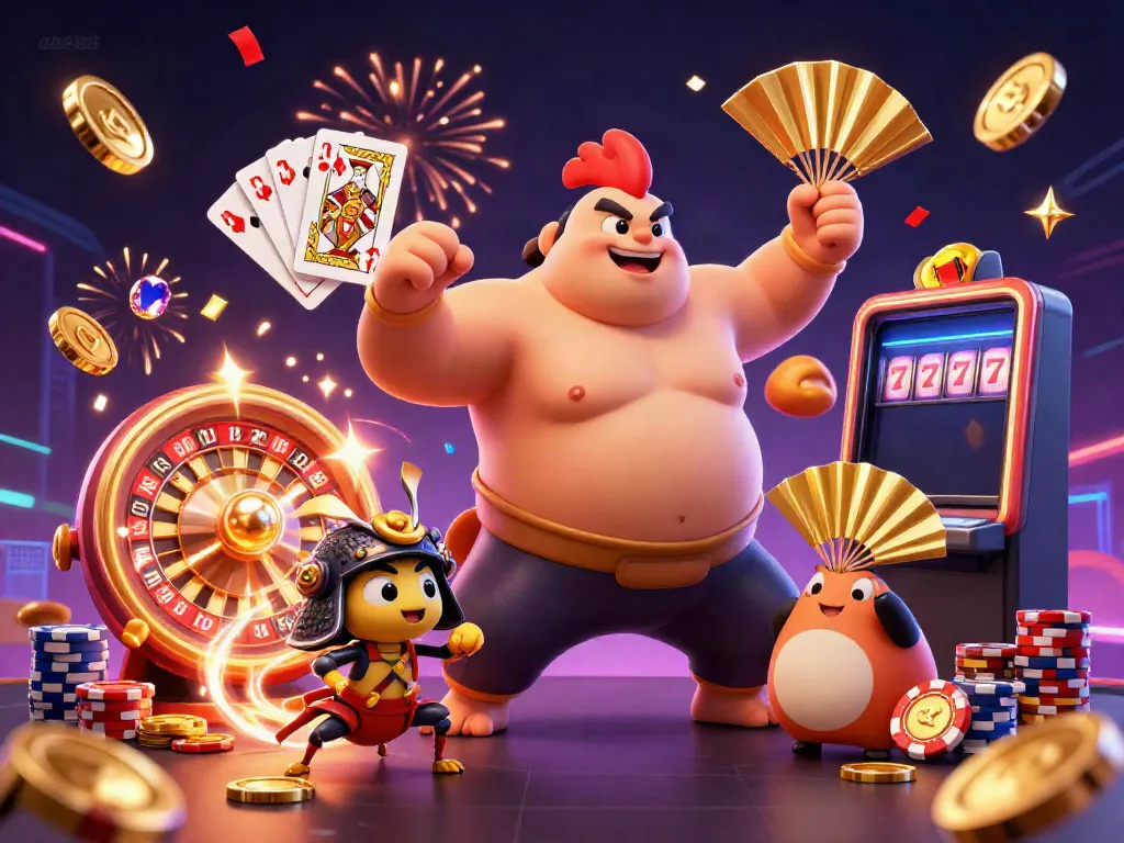 Experience exhilarating gameplay at du88, highlighted by dynamic 3D characters and casino elements in a vibrant casino scene.