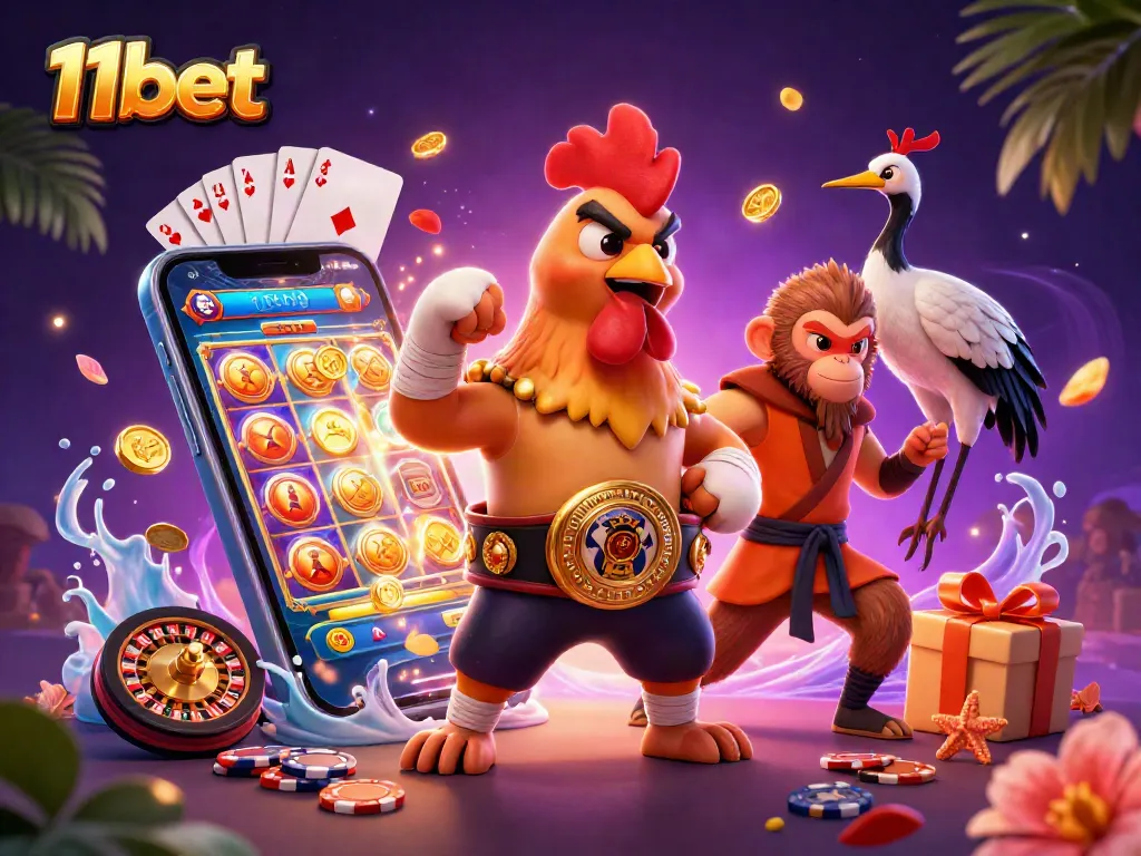 Engage with thrilling games at 11bet featuring vibrant characters and dynamic casino elements.