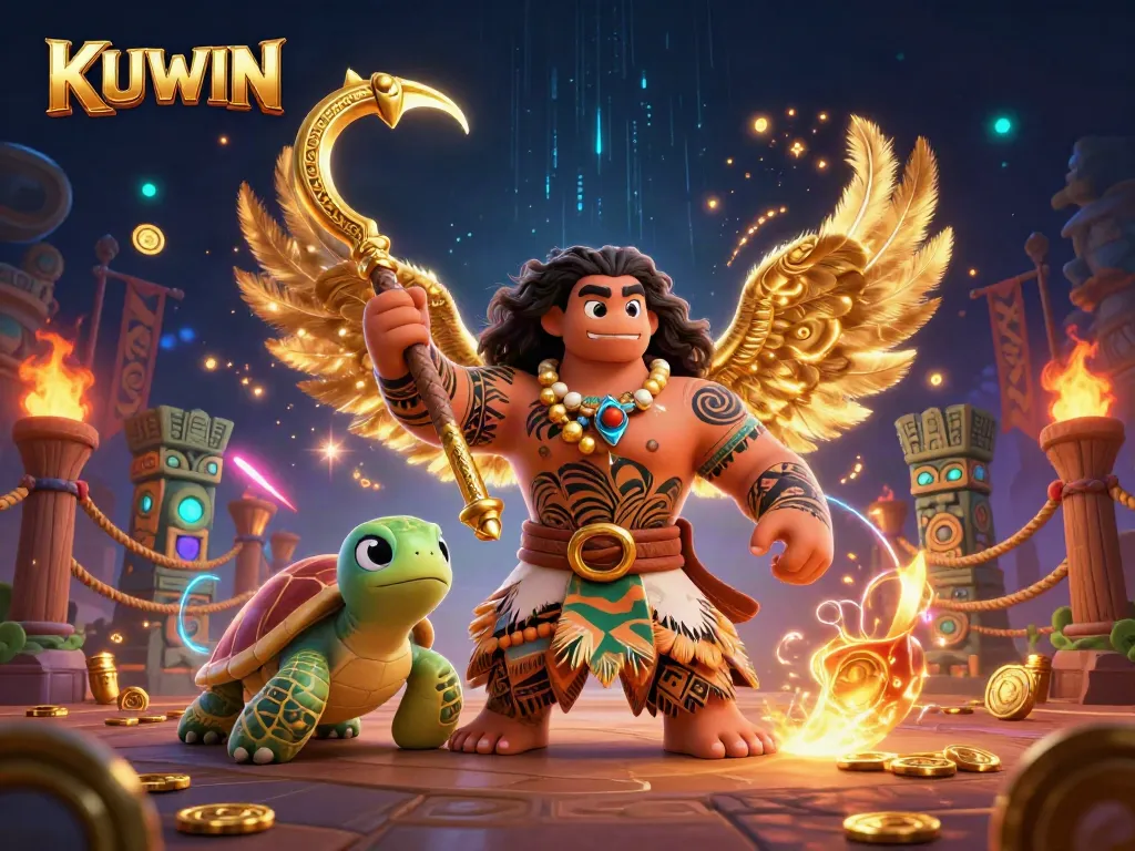 Engage with exciting casino games at KUWIN, featuring vibrant characters and dynamic gaming elements.