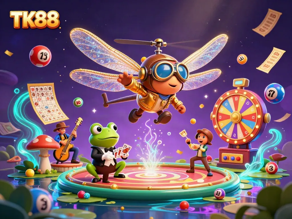 Engage with TK88's vibrant online casino atmosphere, featuring dynamic characters and rich visual effects.